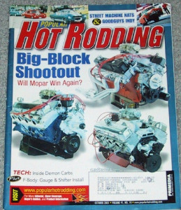 POPULAR HOT RODDING 2001 OCT - BOYD'S ZEPHYR, MOPAR 300's